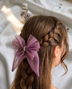 Elegant Tulle Bow Hair Clip
