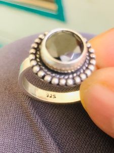 Black Diamond Ring🖤💍 Pure 925 Silver (wt:5.400g)