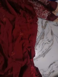 Stunning Red Sharara Set with Golden Dupatta