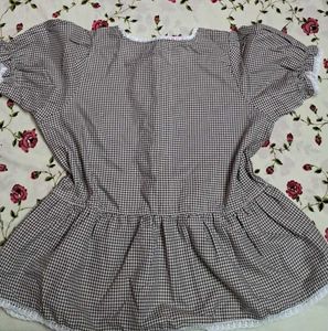 FREE DELIVERY 🤎 Charming Gingham ribbon Top