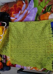 parrot Green net square scarf