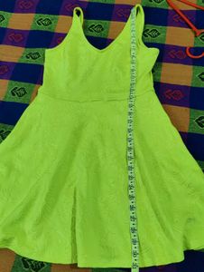 V-Neck Textured Fit &amp; Flare Dress