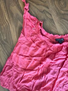 Cute Off-Shoulder Button-Up Top