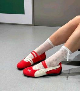 PUMA Ballet Flats - Red &amp; White