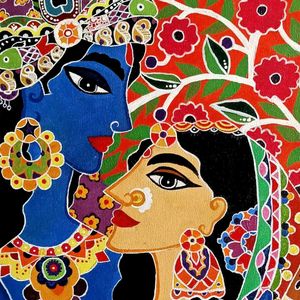 Krishna Radha Painting
