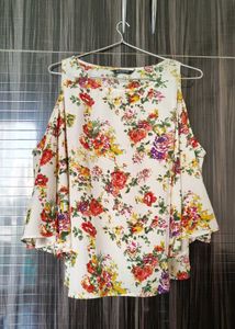 Floral Cold Shoulder Top