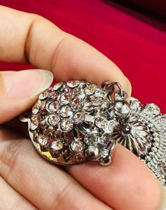 Exquisite Silver Tone Big Jhumka Earrings