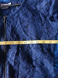 ONLY Navy Lace Bomber Jacket