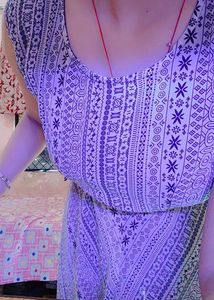 Patterned Sleeveless Dress
