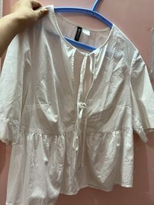 front poplin blouse