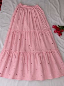 Cute Pink Tiered Strawberry Skirt