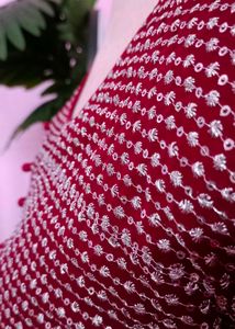 Elegant Maroon Embellished Ethnic dress