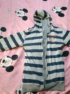 Grey Zip-Up Hoodie Jacket