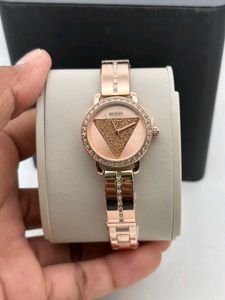 Guess Rose Gold Watch with Rhinestones