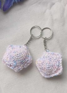 Handmade Crochet Star Keychain
