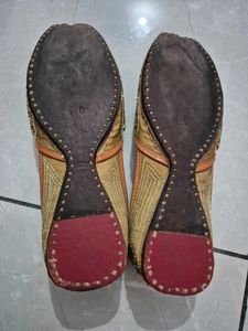 Gold Embellished Indian Juttis