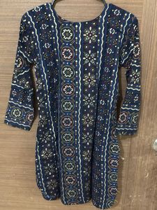 Stylish Blue Bandhani Print Kurta