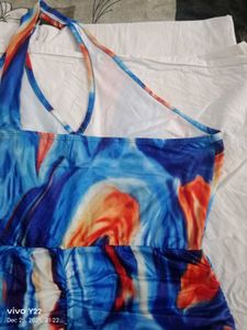 Stylish Blue One-Shoulder Dress
