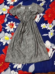 Stylish Short Sleeve Printed Midi Dress