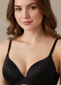 Sexy Soft Silk Black Bra