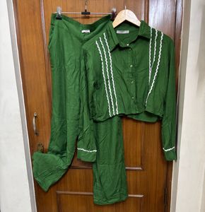 Mango Green Cotton Co-Ord Set