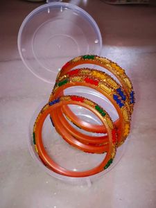 Vibrant Beaded Bangles Set