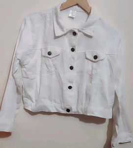 White Crop Jacket For Girl Or Women 36 Bust