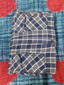 X-Colors Blue Plaid Flannel Shirt