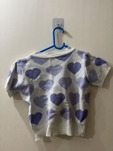 Cute Heart Pattern Cropped top