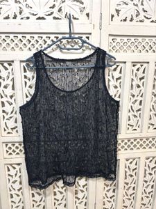 💝Sheer Black Sleeveless Top G