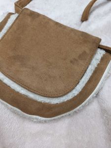 Brown Suede &amp; Crossbody Bag