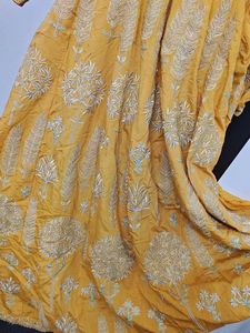 Stunning Yellow Embroidered Gown