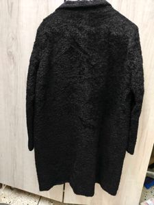 Elegant Black Boucle Coat