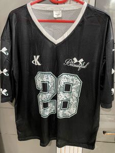 Trendy Streetwear Oversize Black Jersey T-Shirt