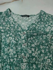 Floral Green Dress