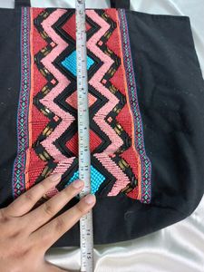 Black bag with beaded work
