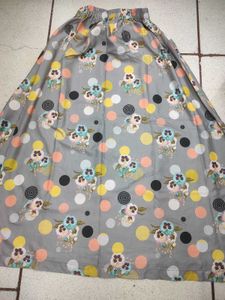 Printed Silver Grey Color Skirt