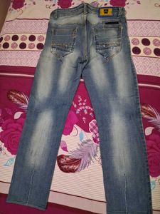 Stylish Distressed Blue Denim Jeans