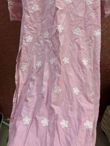 XS size Elegant Pink Embroidered Kurta