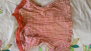 Red & White Gingham Blouse