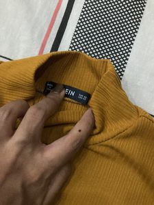 Mustard Yellow Turtle Neck Tshirt