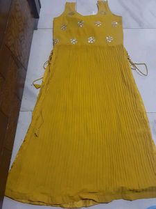 Yellow Party Wear Dress | Worn Once
