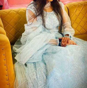 elegant blue lehenga choli with dupatta