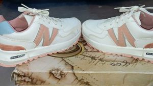 Wait and Peach Sneaker For Girls
