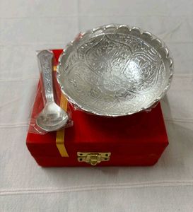 🆕German Silver Bowl with Spoon Set (4)