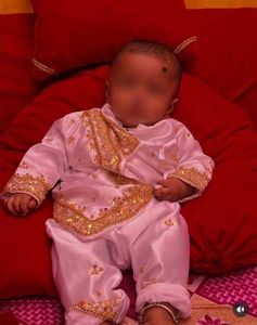 baby rice weaning dress full hand embroidery