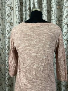 Light Pink Marled 3/4 Sleeve Top