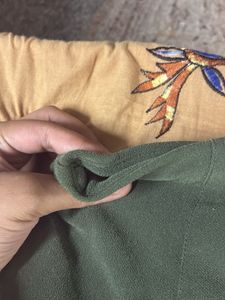 Olive Green Wide Leg Pants