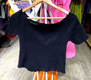 Off Shoulder Crop Top