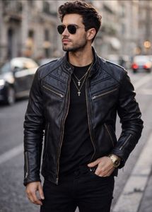 Men's Black Leather Jacket, premium like new